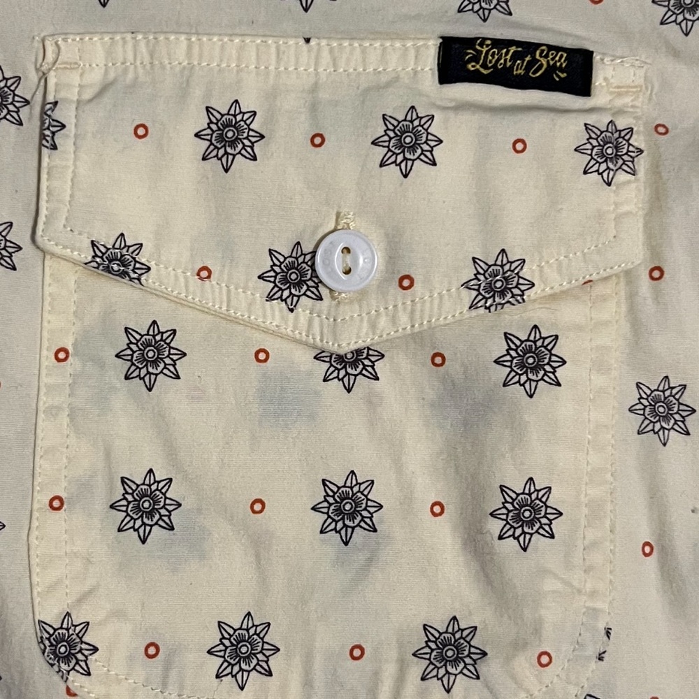 LOST AT SEA Men’s floral casual button down shirt - Picture 8 of 12